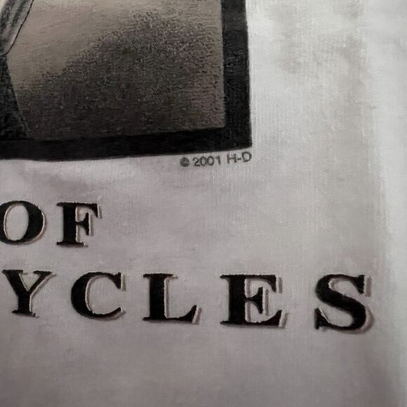 Harley Davidson 100th Anniversary 100 Years of Great Motorcycles White SS Medium - Picture 3 of 6